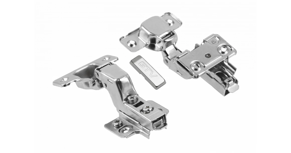 Kép 1/3 - Kivetőpánt, közézáródó, excentrikus 3D állítással, klippes eurocsavar nélküli talppal h=0, SOLID PLUS