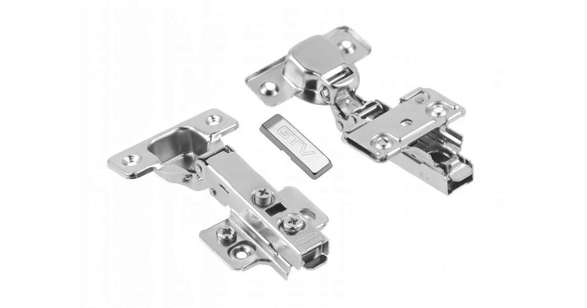 Kép 1/3 - Kivetőpánt, rázáródó, excentrikus 3D állítással, klippes eurocsavar nélküli talppal h=0, SOLID PLUS