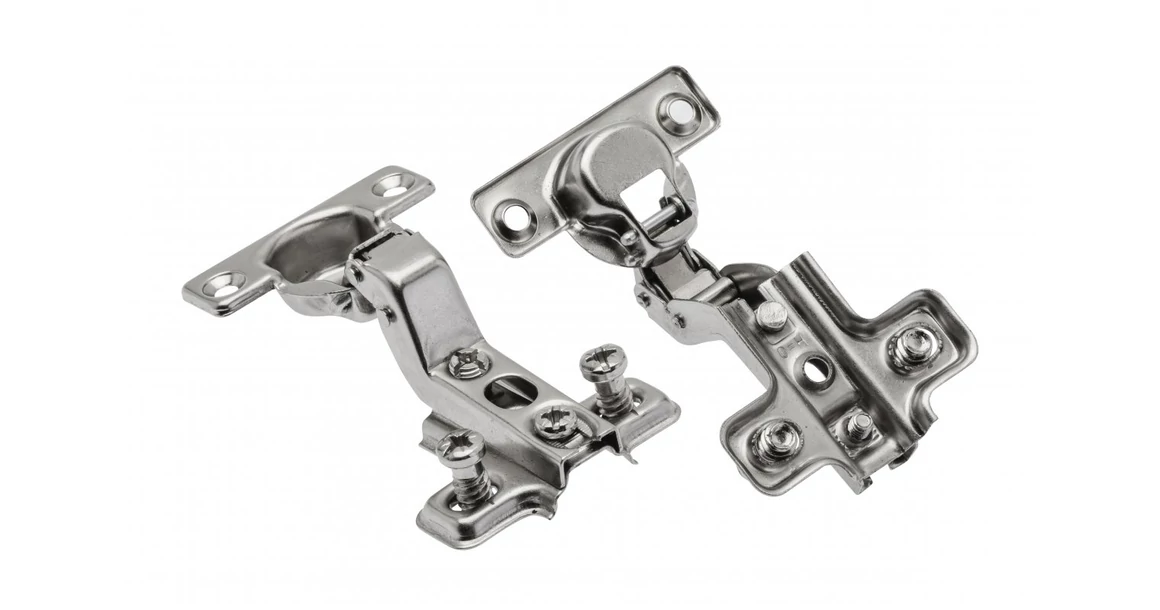 Kép 1/2 - Kivetőpánt, Mini, közézáródó, eurocsavaros talp H=0