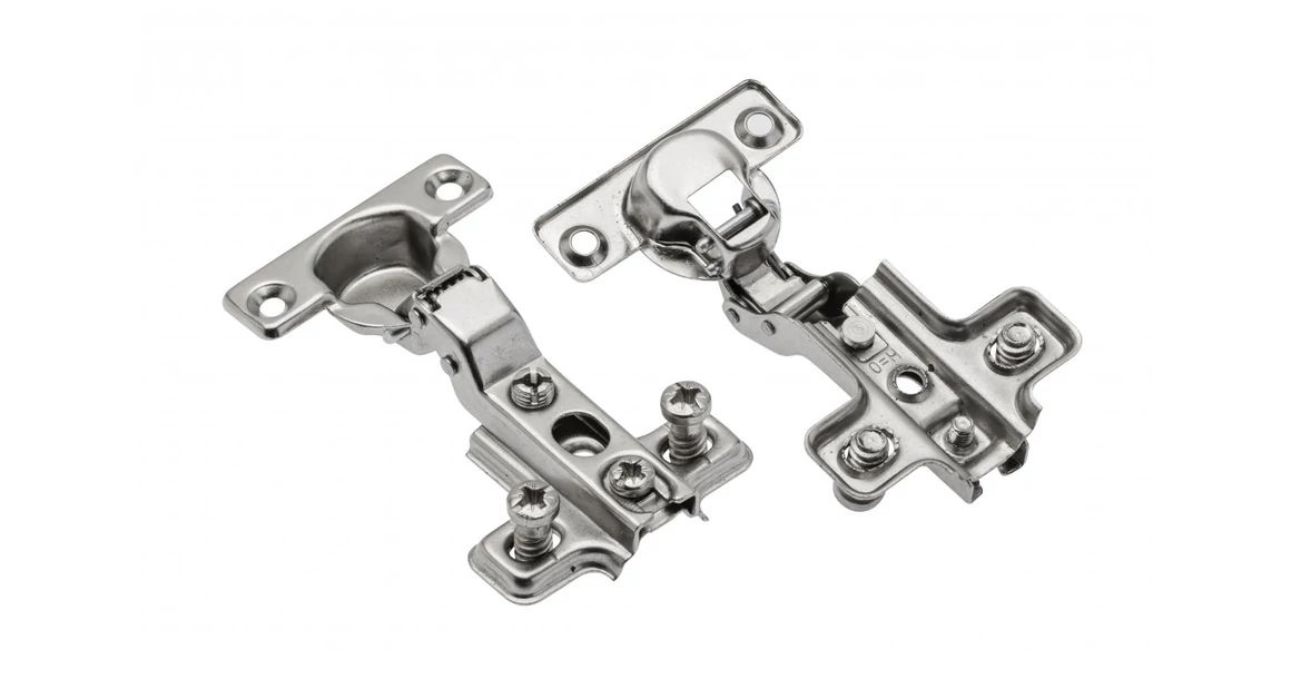 Kép 1/2 - Kivetőpánt, Mini, félig rázáródó, eurocsavaros talp H=1