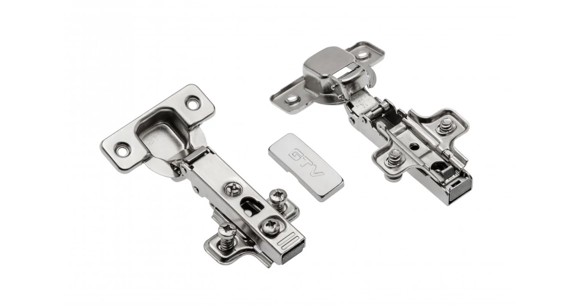 Kép 1/2 - Kivetőpánt, rázáródó, klippes, rugó nélkül, Push Open-hez eurocsavaros talp h=0