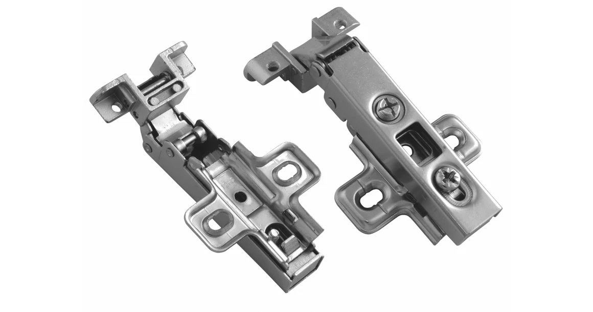 Kép 1/2 - Kivetőpánt, közézáródó, Push Open (fordított rugó), eurócsavar nélküli talp h=0