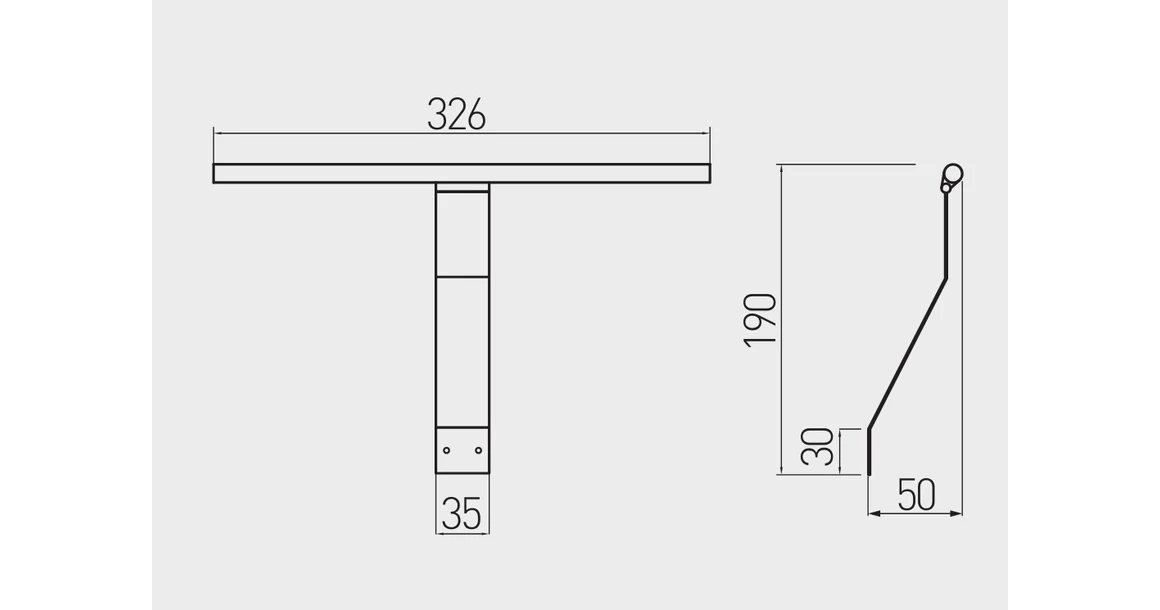 Kép 2/2 - LED Lámpatest, ABELLA, hideg fehér, 326mm, 12V, 460lm, 5,4W, kábellel, csatlakozóval