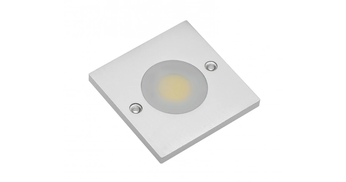 Kép 1/2 - LED Lámpatest, JOVITA, meleg fehér, 60*60mm, felületre szerelhető, 12V, 200lm, 3W, kábellel, csatlakozóval