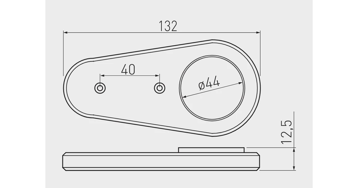 Kép 2/2 - LED Lámpatest, SORIA, meleg fehér, 132mm, 100lm, 1,4W, csatlakozóval, kábellel, mozgásérzékelős kapcsolóval