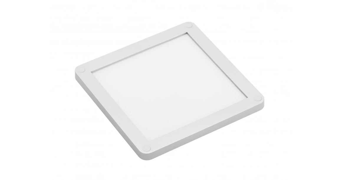 Kép 1/2 - LED Lámpatest, VEGAS, hideg fehér, 100*100mm, felületre szerelhető, 12V, 140lm, 3W, kábellel, csatlakozóval