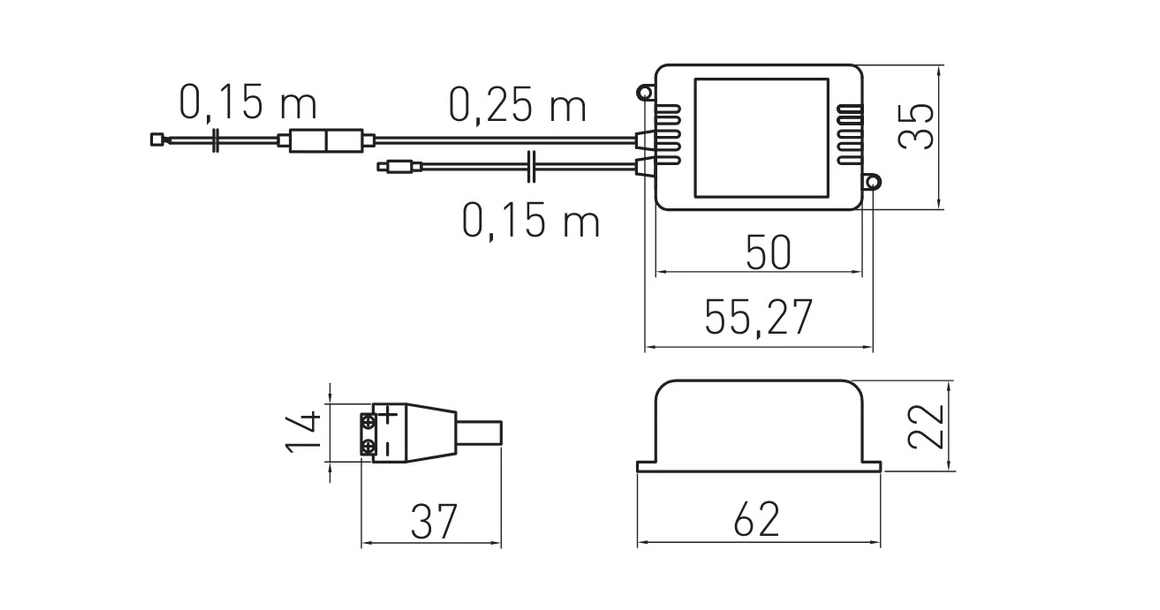Kép 2/2 - Vezérlő LED RGB mini, távirányító, DC12 / 24v