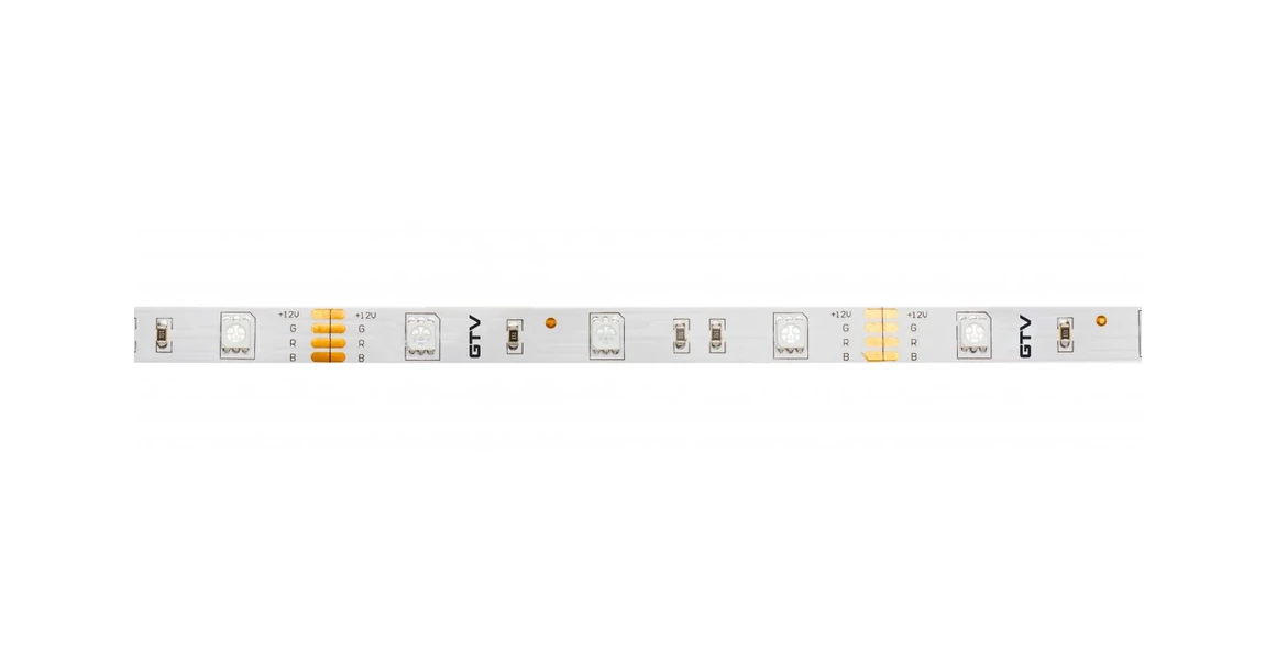 Kép 2/2 - LED szalag RGB színváltós, 150 LED/5 fm, 8W/fm,  36W/5fm , 10mm , 5fm/tekercs, 12V, IP65, 450lm/m