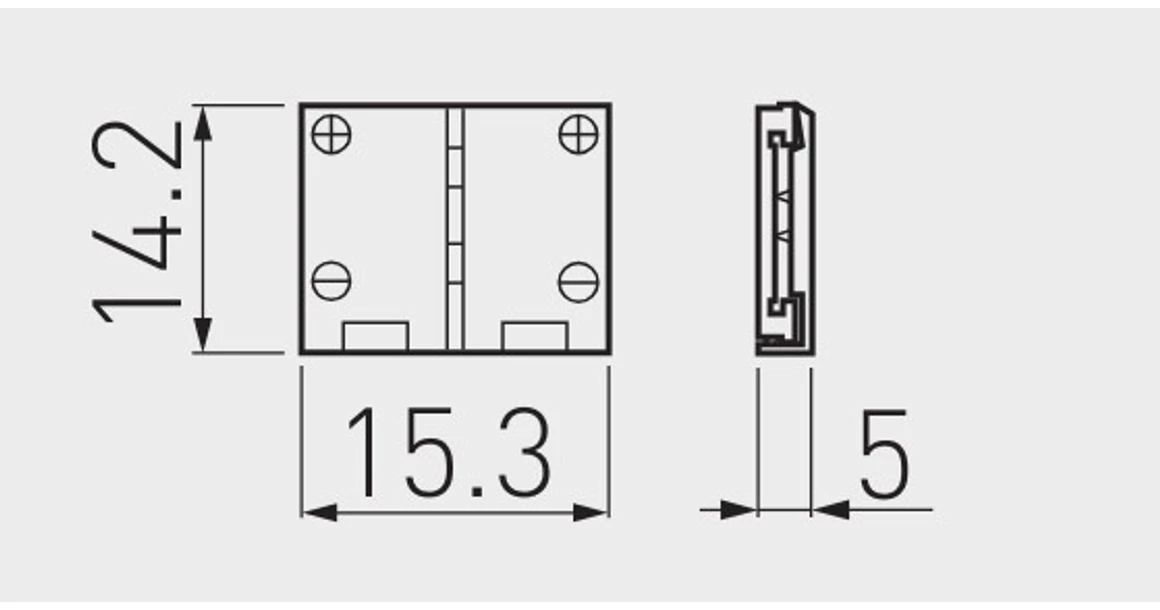 Kép 2/2 - LED csatlakozó, XC11 toldó, 10mm szalaghoz