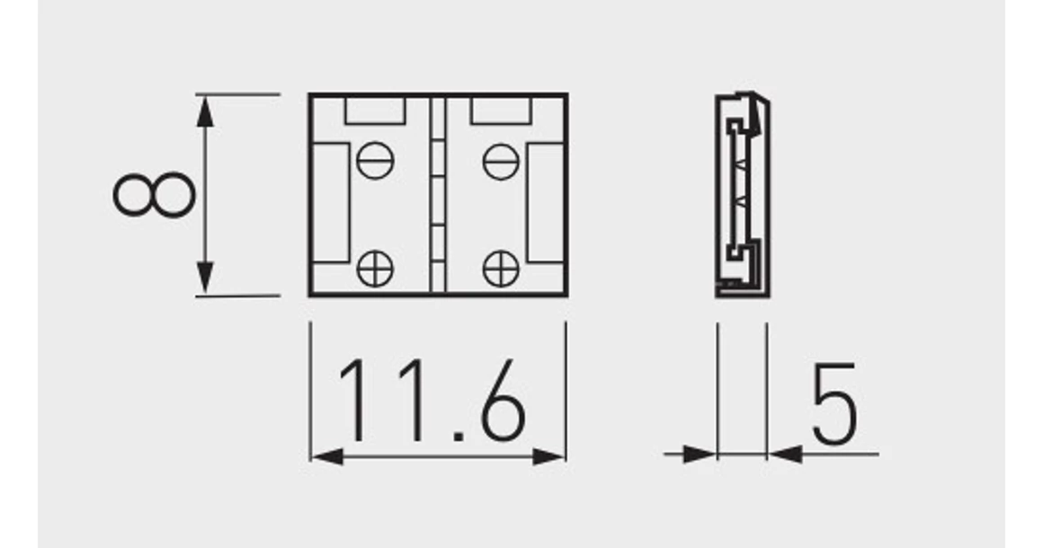 Kép 2/2 - LED csatlakozó, XC11 toldó,  8mm szalaghoz