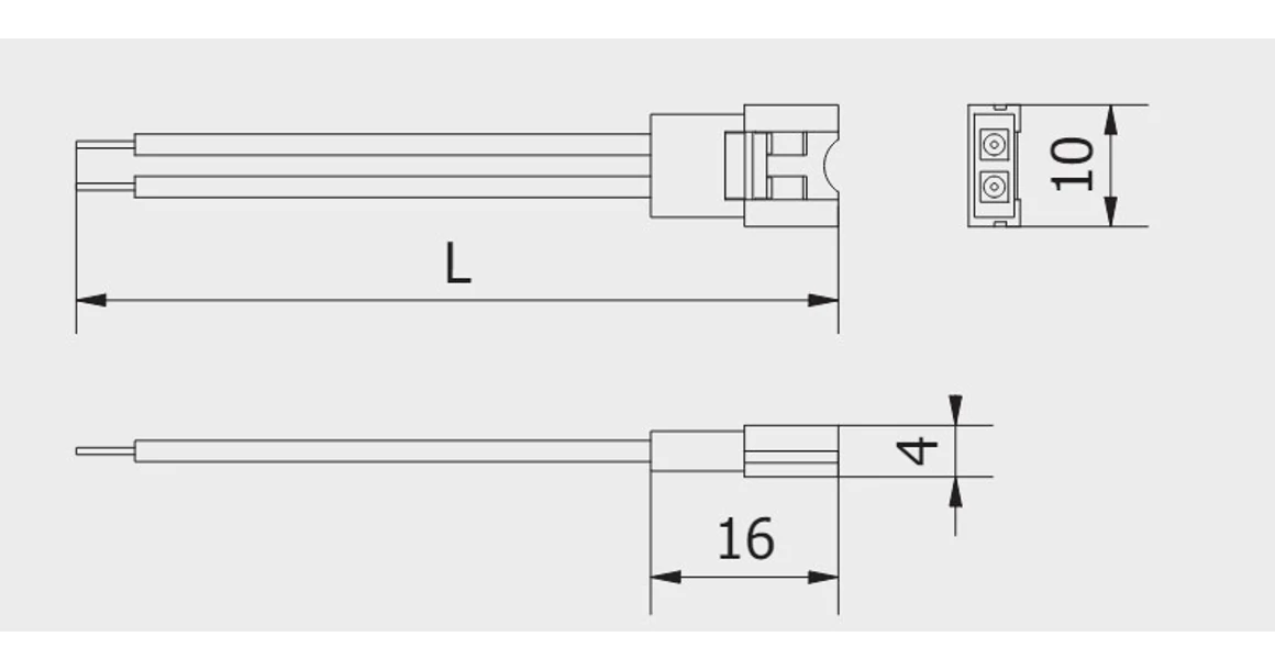 Kép 2/2 - LED csatlakozó, XC11 2000mm kábellel, 8mm szalaghoz