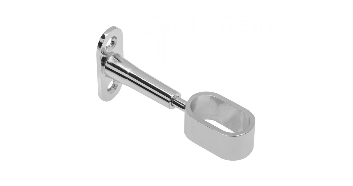 Kép 1/2 - Mándlirúd tartó oválishoz, átmenő, függesztett, állítható, króm