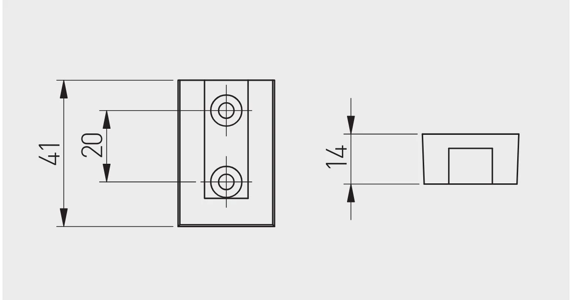 Kép 2/2 - Mándlirúd szögleteshez, nyitott tartó, antracit