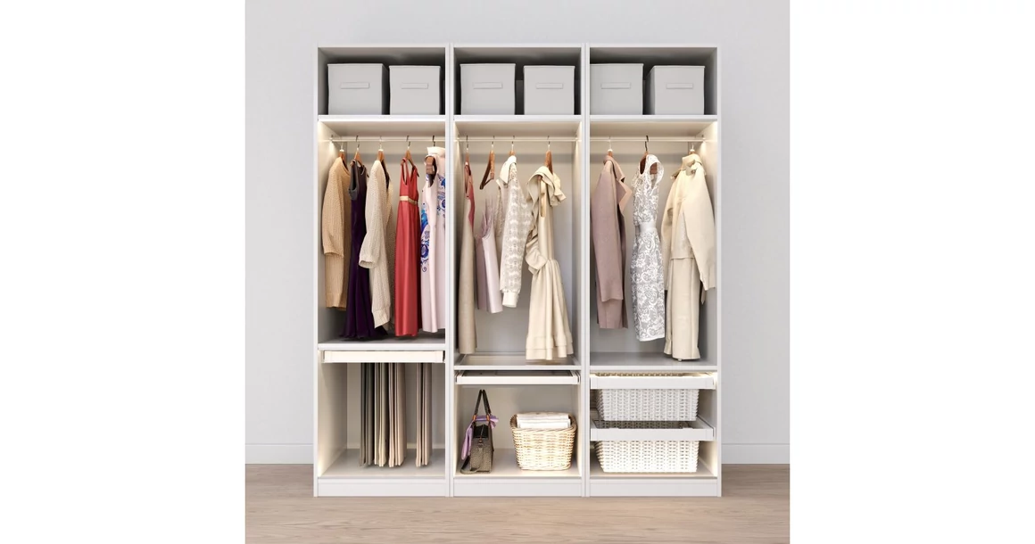 Kép 4/4 - Gardób ELITE nadrágtartó 58mm magas, teljes kihúzású, csillapított záródású, rejtett fióksínnel szerelve, 860-918mm, fehér