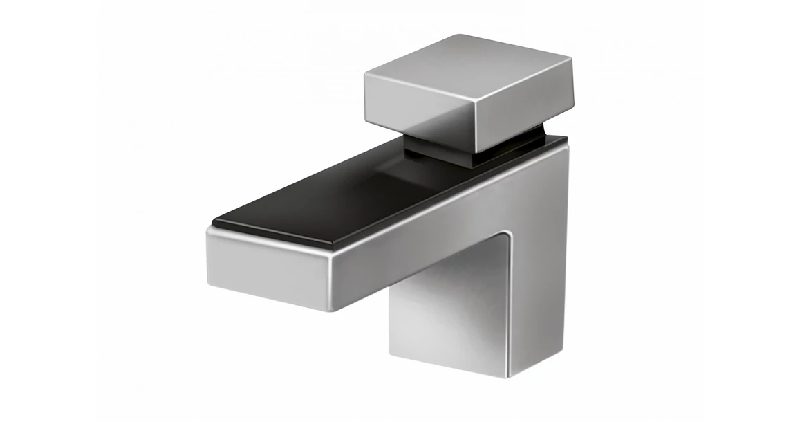 Kép 1/2 - Polctartó fali, GS02, 67x26mm, 45mm anyagvastagsághoz, króm