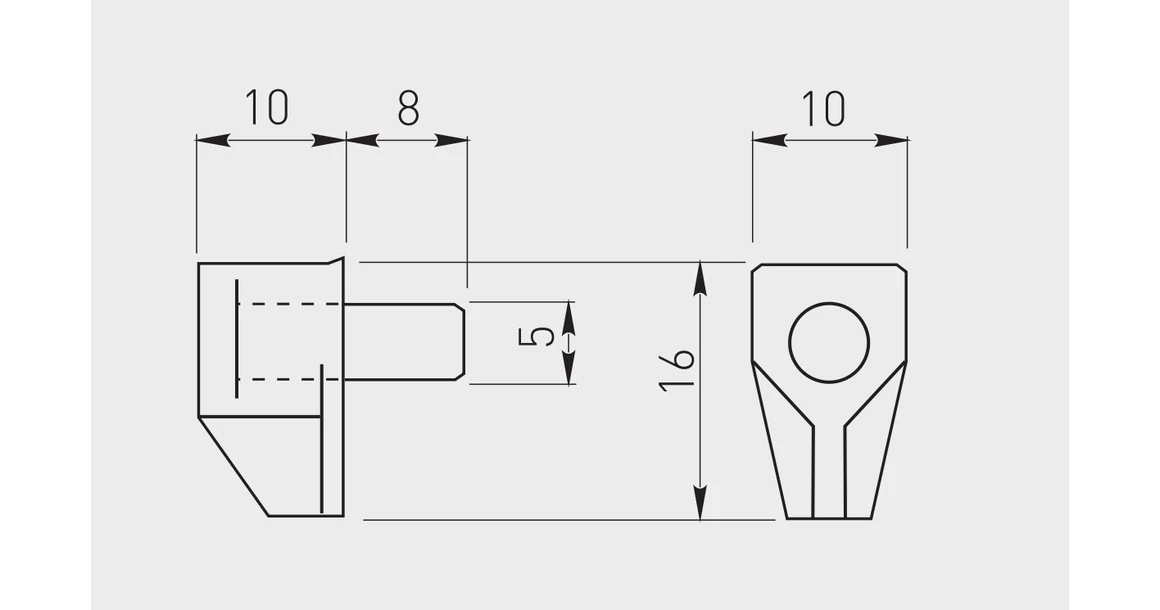 Kép 2/2 - Polctartó SAFETY, 1000db, króm / átlátszó