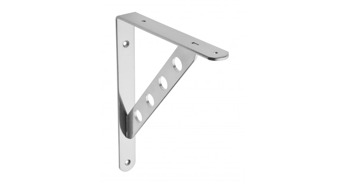 Kép 1/2 - Polctartó konzol WB-24, erősítéssel, króm