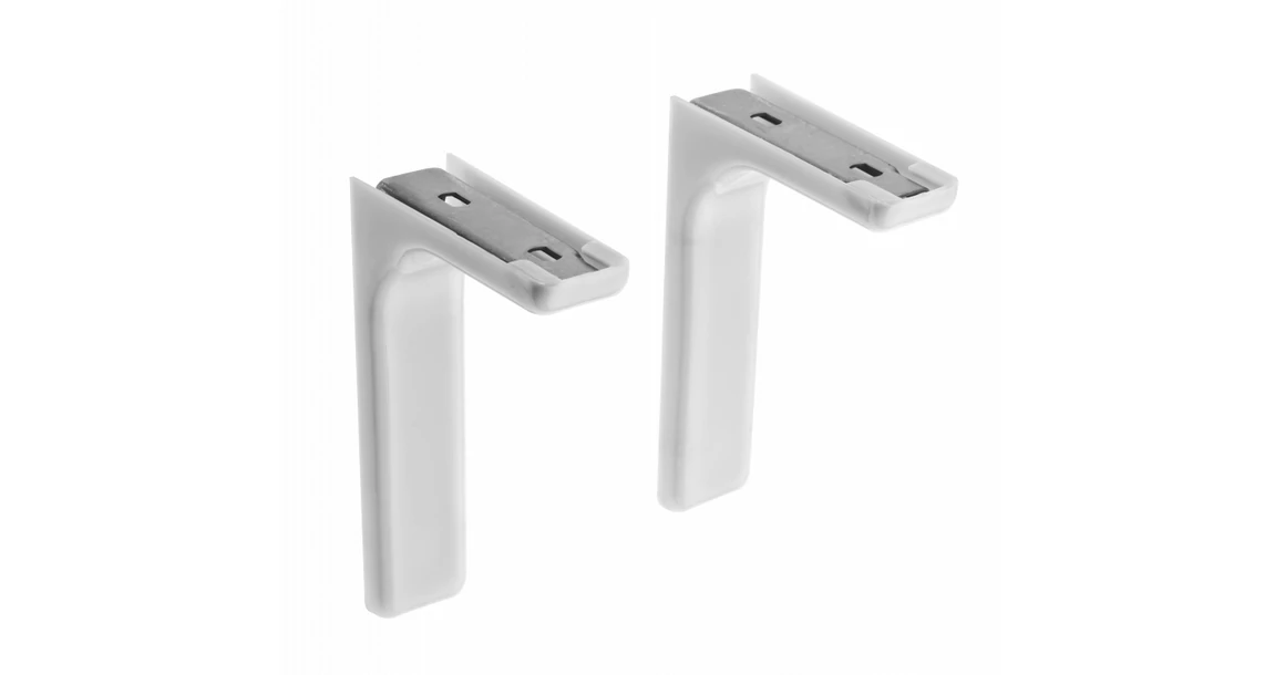 Kép 1/2 - Polctartó konzol műanyag takaróval 120mm, fehér