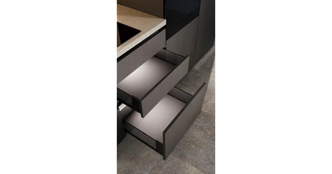 Kép 5/6 - Fiókoldal AXISPRO A,  86x300mm, fekete, üvegoldallal