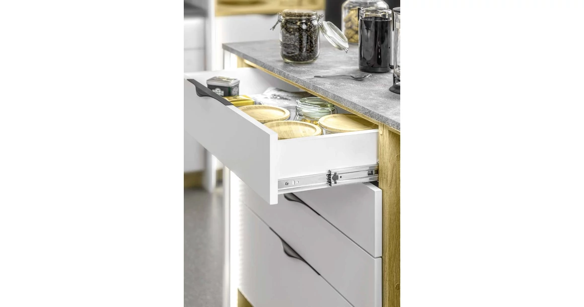 Kép 3/5 - Golyós fióksín, teljes kihúzású, csillapított záródású, h=45mm, 300mm, 25kg VERSALITE LIGHT