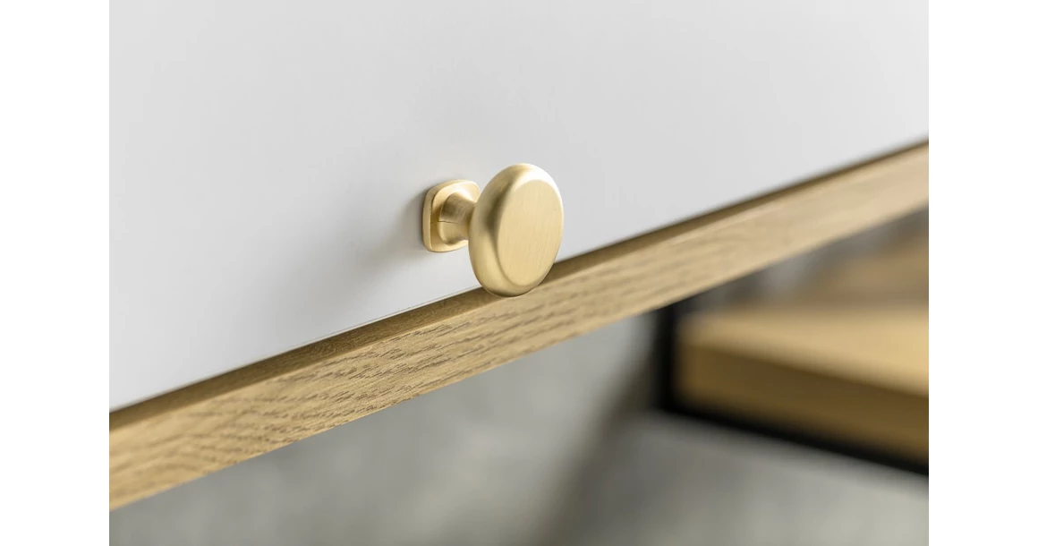 Kép 4/4 - Fogantyú fém, gomb, LORENA, csiszolt arany