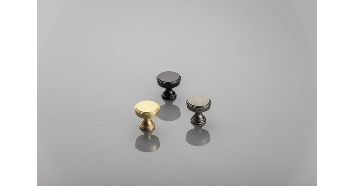 Kép 2/4 - Fogantyú fém, gomb, SONET, antik ezüst