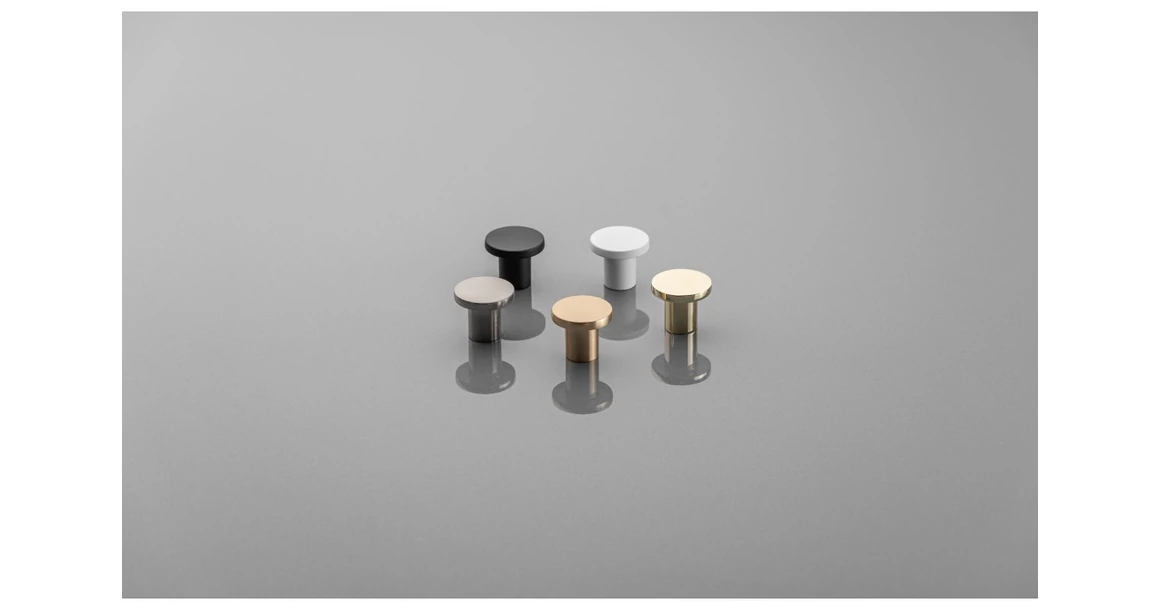 Kép 2/5 - Fogantyú fém, gomb, SPOT, szálcsiszolt