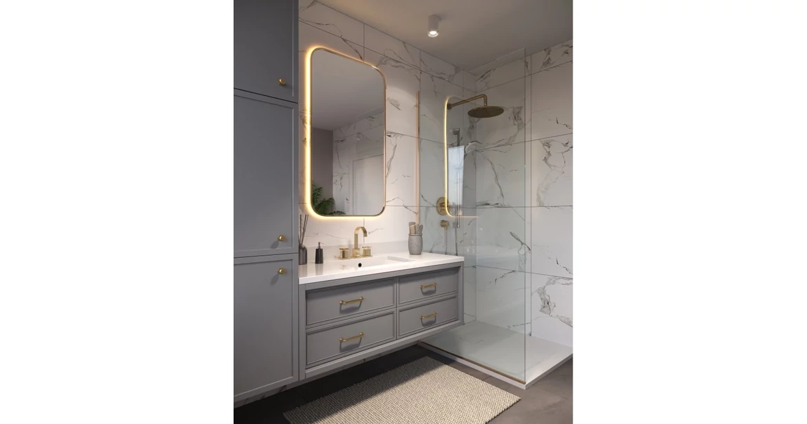 Kép 3/5 - Fogantyú fém, gomb, STILO, csiszolt arany