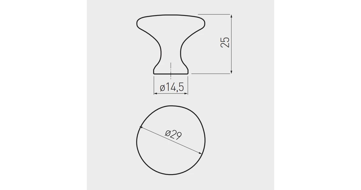 Kép 4/4 - Fogantyú fém, gomb, UDINE, króm