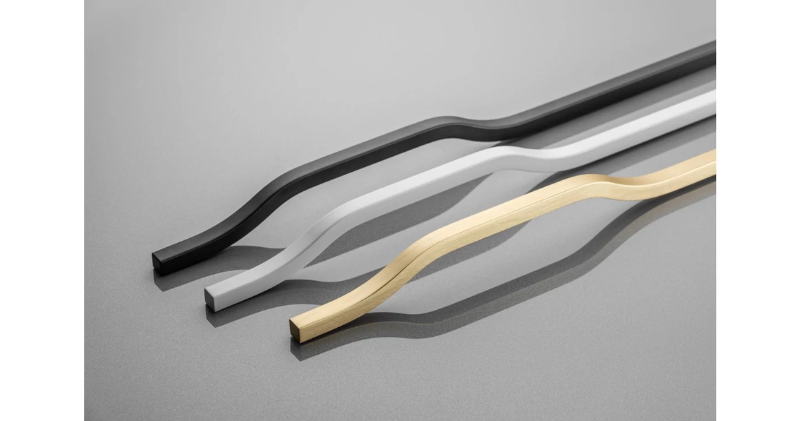 Kép 2/2 - GRAVEL LONG alumínium fogantyú C=224/448/480 mm, L= 1200 mm, FEHÉR