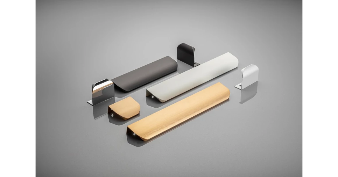 Kép 3/3 - Fogantyú alumínium,  320mm, UA-HEXA, fényes csiszolt arany