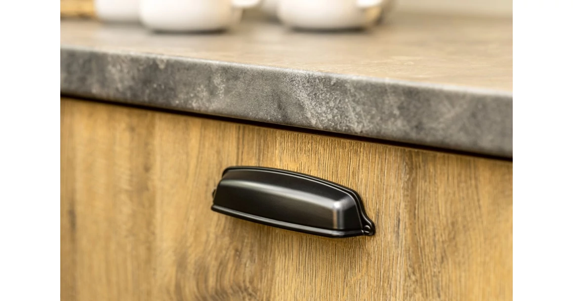 Kép 4/5 - Fogantyú fém,  128mm, EVER fekete mat