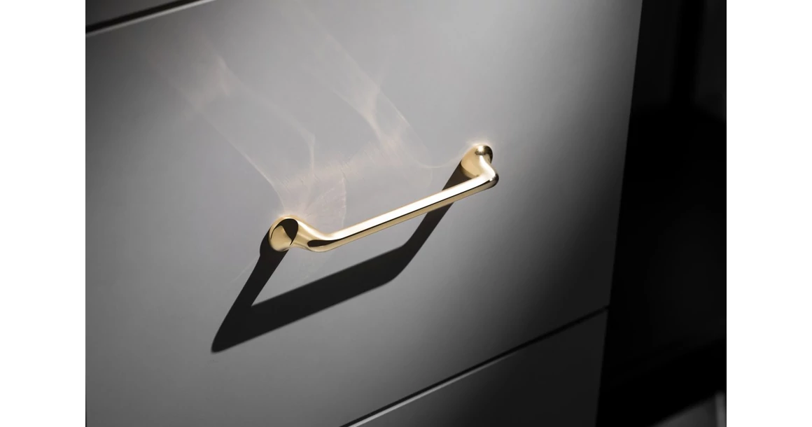 Kép 3/4 - Fogantyú fém,  128mm, FABRICIO sárgaréz