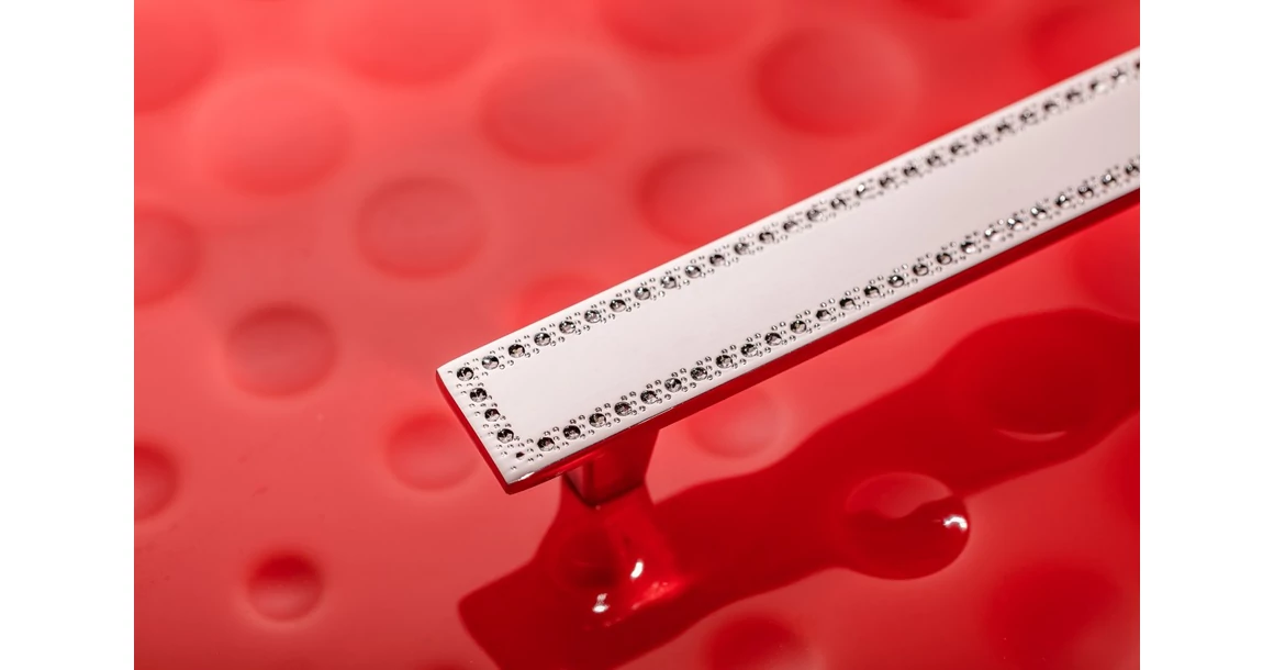 Kép 3/3 - Fogantyú Üveg-fém,  192mm, LUCCA, króm