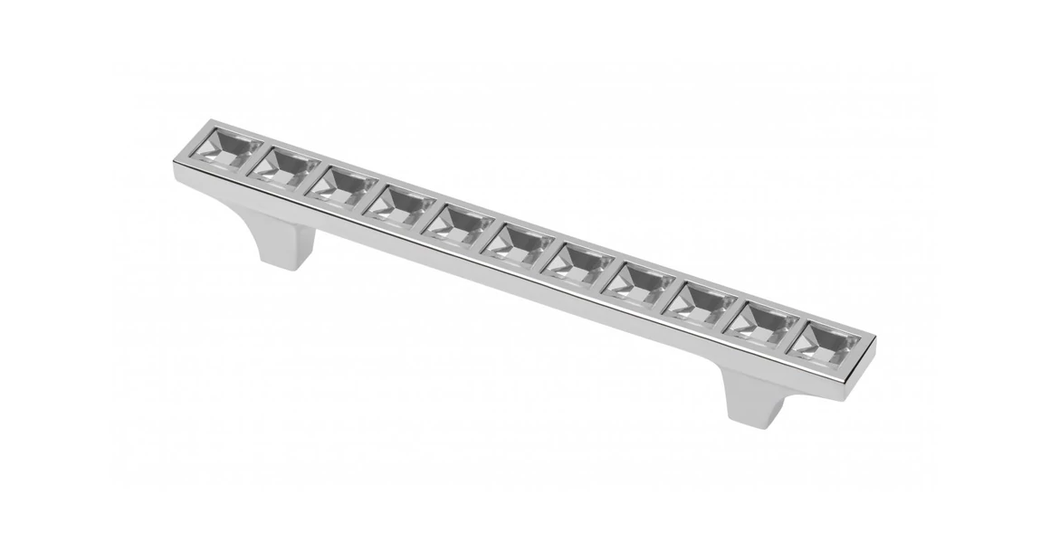 Kép 1/3 - Fogantyú üveg-fém,   64mm, UZ-02C, króm