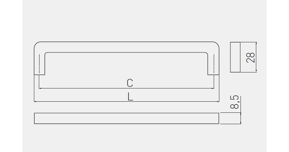 Kép 2/3 - Fogantyú fém,  320mm, BAGIO, króm