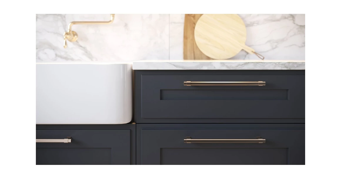 Kép 3/3 - Fogantyú GTV IMPERIAL, C=160 mm, L=194 mm, ZnAl, Arany, csiszolt arany