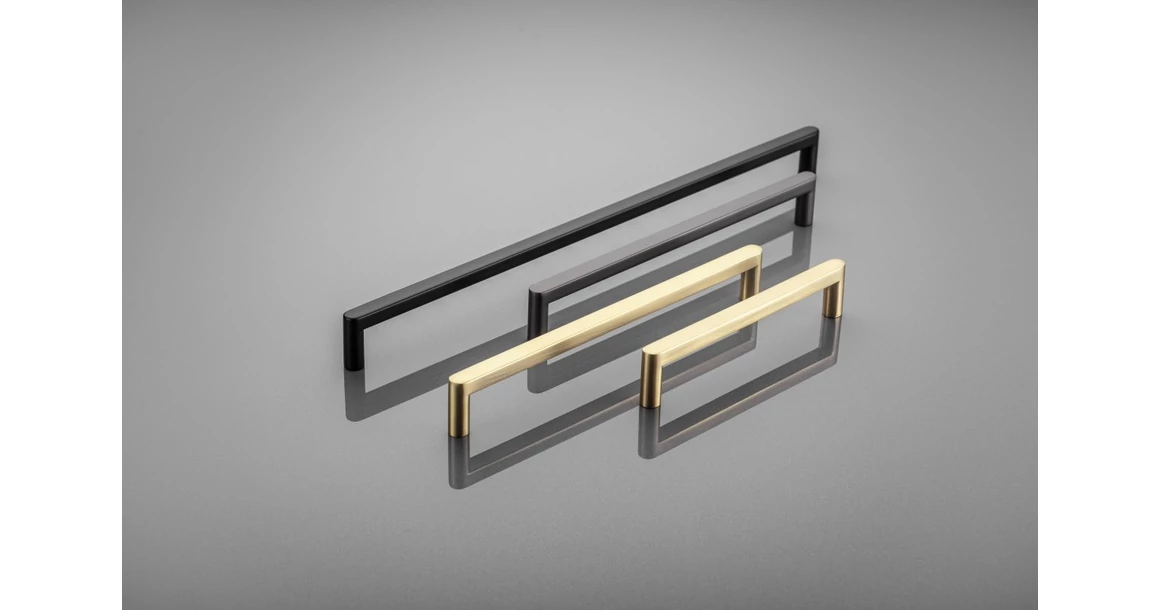 Kép 2/2 - Fogantyú GTV NYXA, C=128 mm, L=138 mm, ZnAl, csiszolt arany