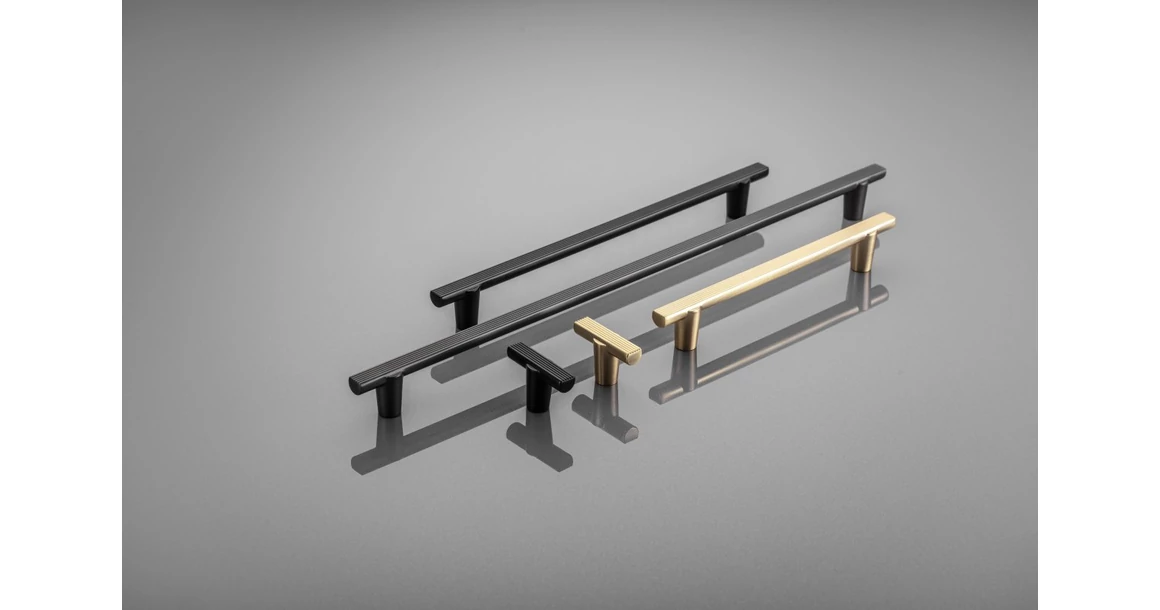 Kép 2/2 - GTV RAY fogantyú, C=128 mm, L=168 mm, ZnAl, Csiszolt arany