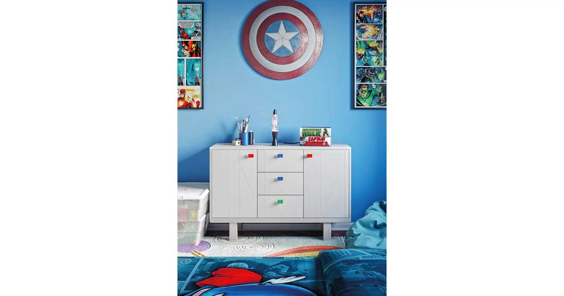 Kép 2/2 - Fogantyú gomb, gumi, kocka, piros