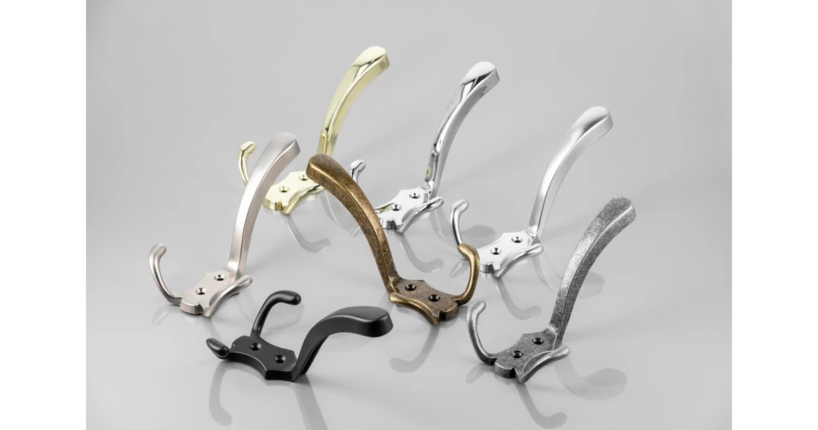 Kép 2/4 - Fogas fém, K24-A0, kalaptartós, króm