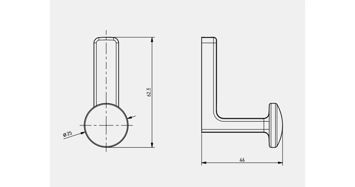 Kép 6/7 - Fogas fém, Arco, szálcsiszolt