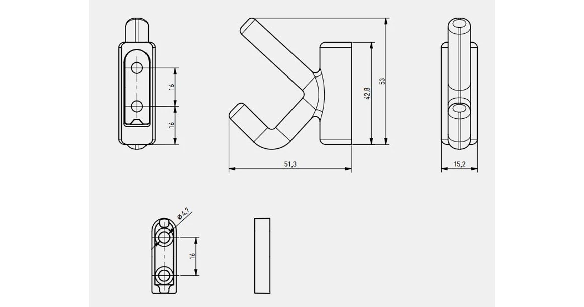 Kép 7/7 - Fogas fém, Lens, arany fényes