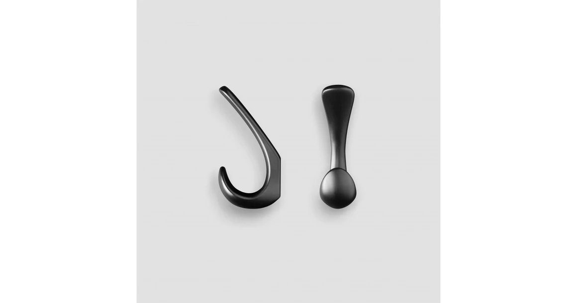 Kép 6/8 - Fogas fém, Ora, fekete matt