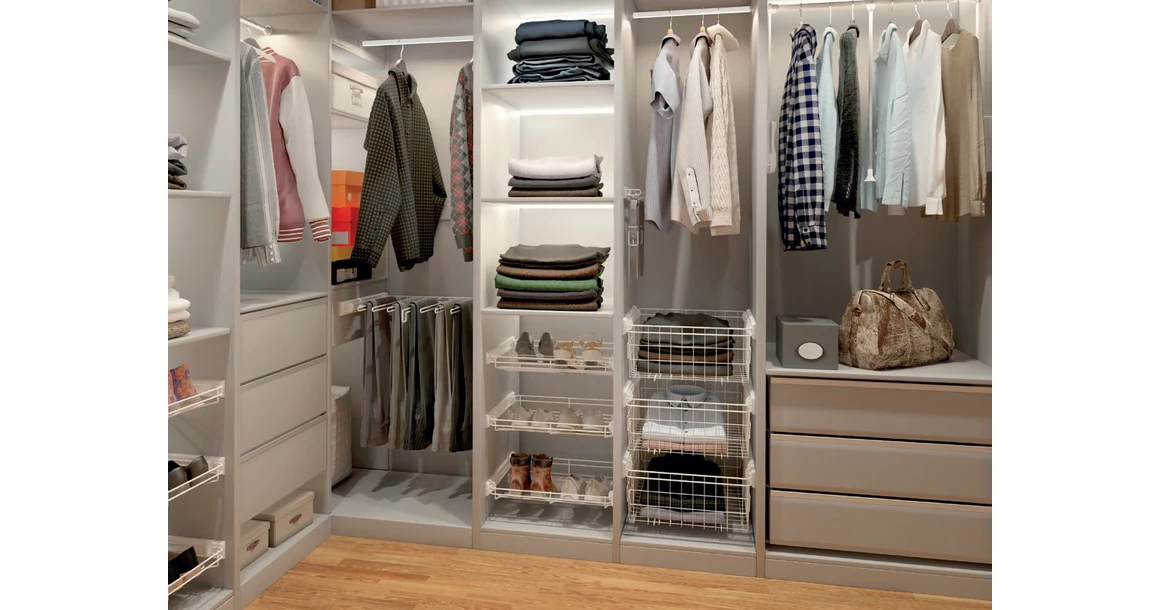 Kép 2/5 - Gardób SMART nadrágtartó 75mm magas, teljes kihúzású, csillapított záródású, golyós fióksínnel szerelve, 560-568mm, antracit