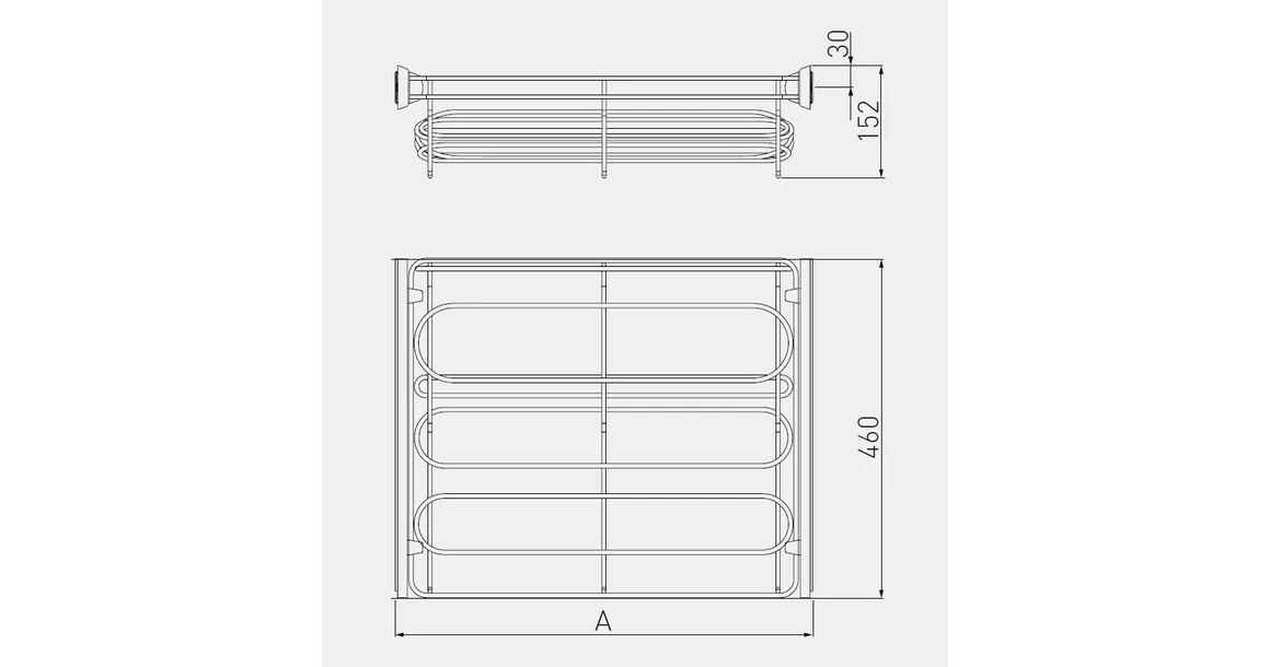 Kép 6/6 - Gardób SMART cipőtartó 152mm magas, teljes kihúzású, csillapított záródású, golyós fióksínnel szerelve, 560-568mm, fehér