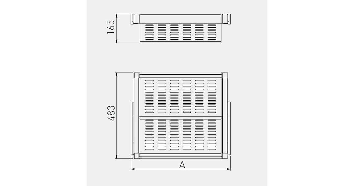 Kép 4/4 - Gardób ELITE cipőtartó 165mm magas, teljes kihúzású, csillapított záródású, rejtett fióksínnel szerelve, 560-618mm, antracit