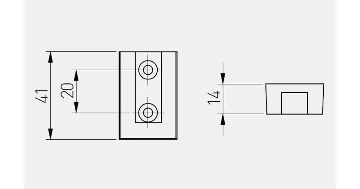 Kép 3/4 - Mándlirúd szögletes 33*12*3000mm, antracit