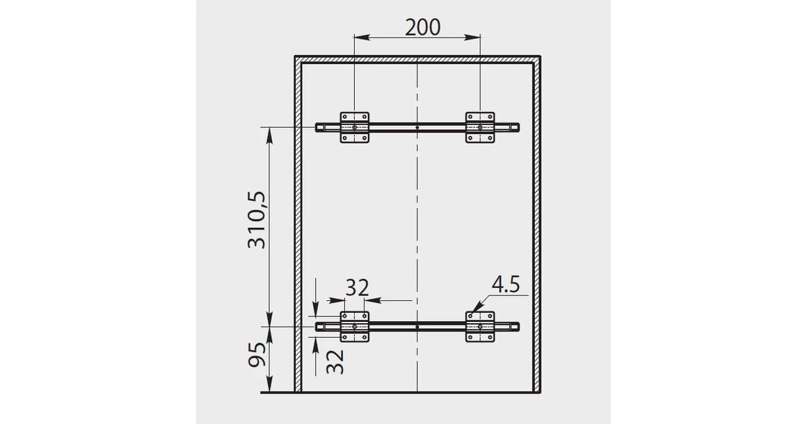 Kép 4/4 - Hulladékgyűjtő GTV Practi Eco 400, szelektív, manuális működés, 300mm-es elembe, lágy záródás, 2x20 L edénnyel, fedéllel