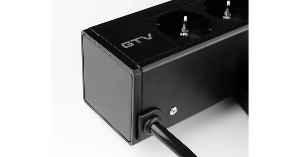 Kép 6/7 - Konnektor, pultra szerelhető, 3x dugalj, 1x USB A, USB C, 1,5fm kábellel, fekete, NICO